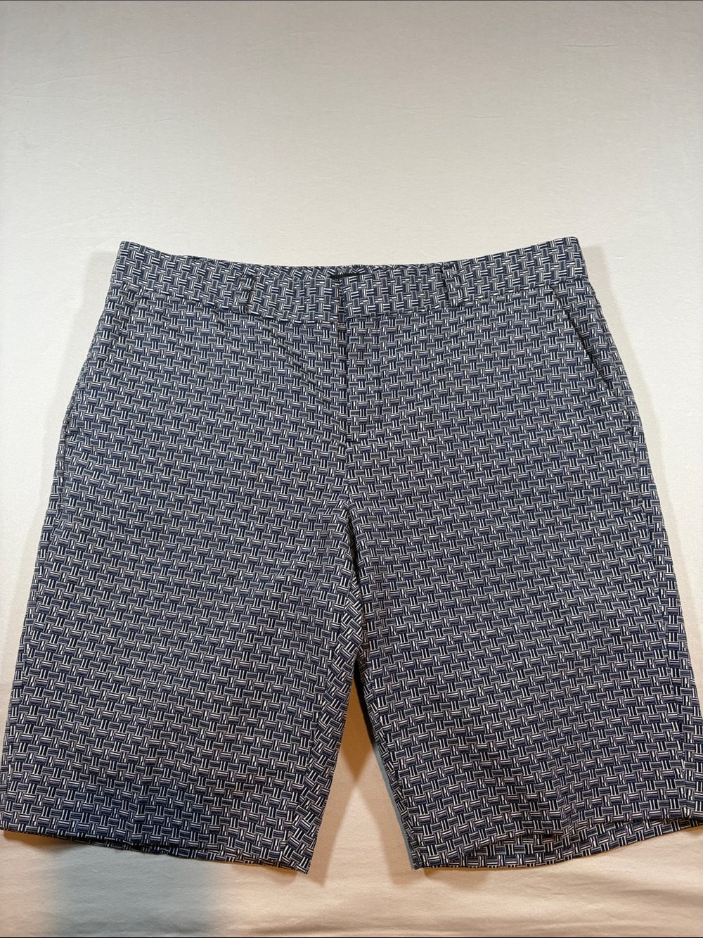 Banana Republic Geometric Jacquard Bermuda Shorts Blue White Size 6